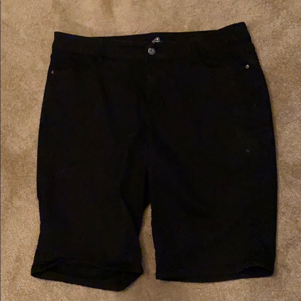 Black Denim Shorts